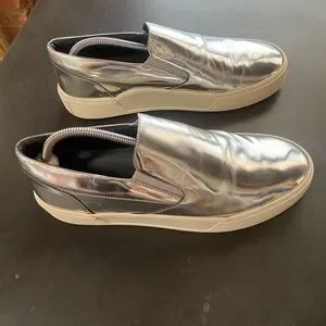 BALENCIAGA Men\'s Silver Slip-On Shoes 841877WBSKM1010_F.jpg?v=6 main image 3